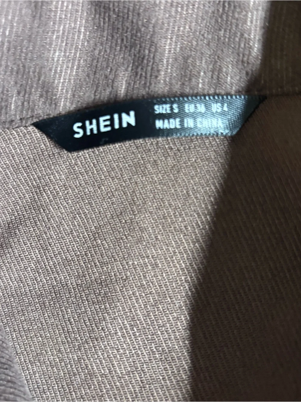 SHEIN Brown Ribbed Knit Top - Picture 2 of 2